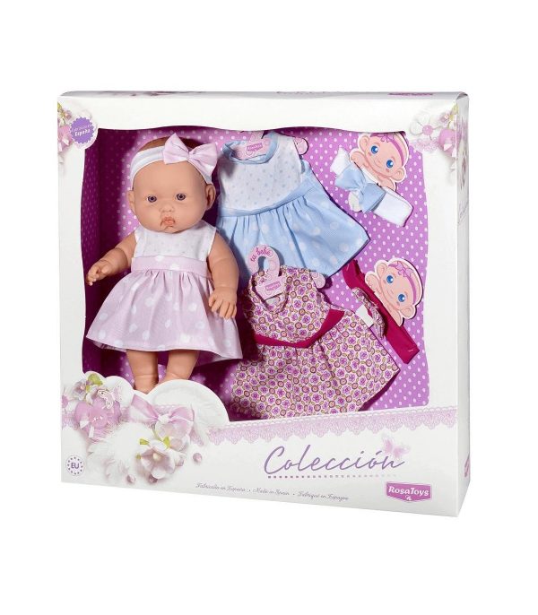 Kuklla bebe me 2 fustane - Figura 1