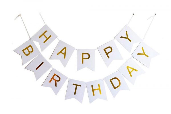 Dekore Happy Birthday e bardh - Figura 1